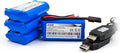 7.4V 1500mAh Li-ion RC Battery Pack (4-Pack) - Replacement for 1/16