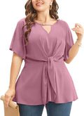 Cicy Bell Womens Plus Size Peplum Tops for Stylish Comfort