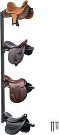 Wall Mount Saddle Rack 24 x 7 x 52 in - Four Tier Saddle Storage