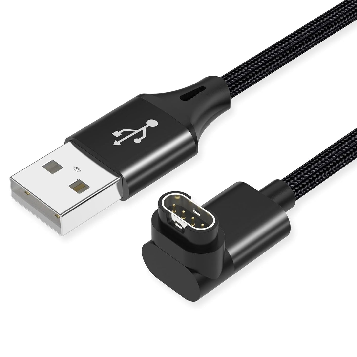 AGVEE 2 Pack 3.3ft L-Shape Charger Cable for Garmin Watches