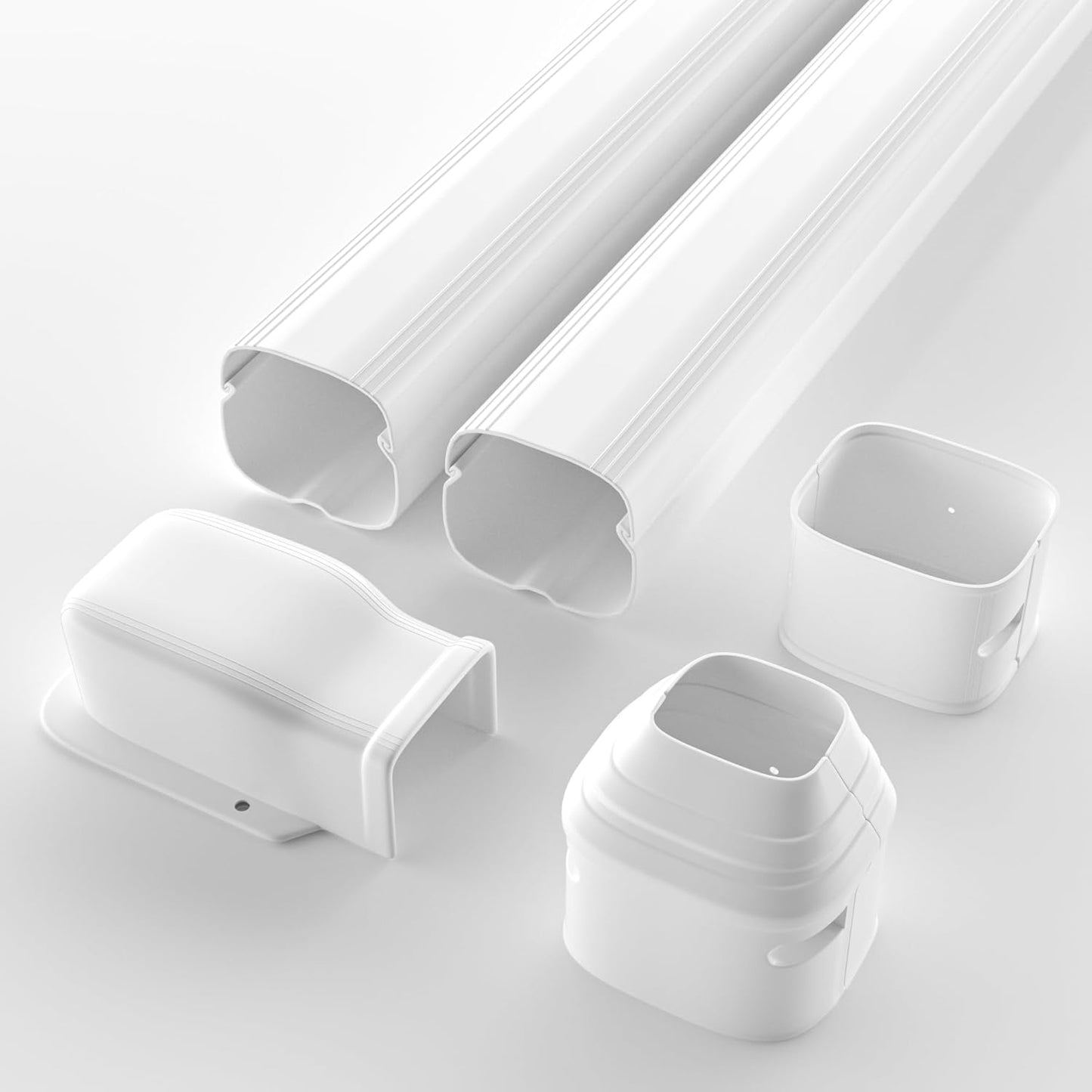 Toutgood 3'' Mini Split Line Set Cover Kit - UV-Proof PVC for Durability