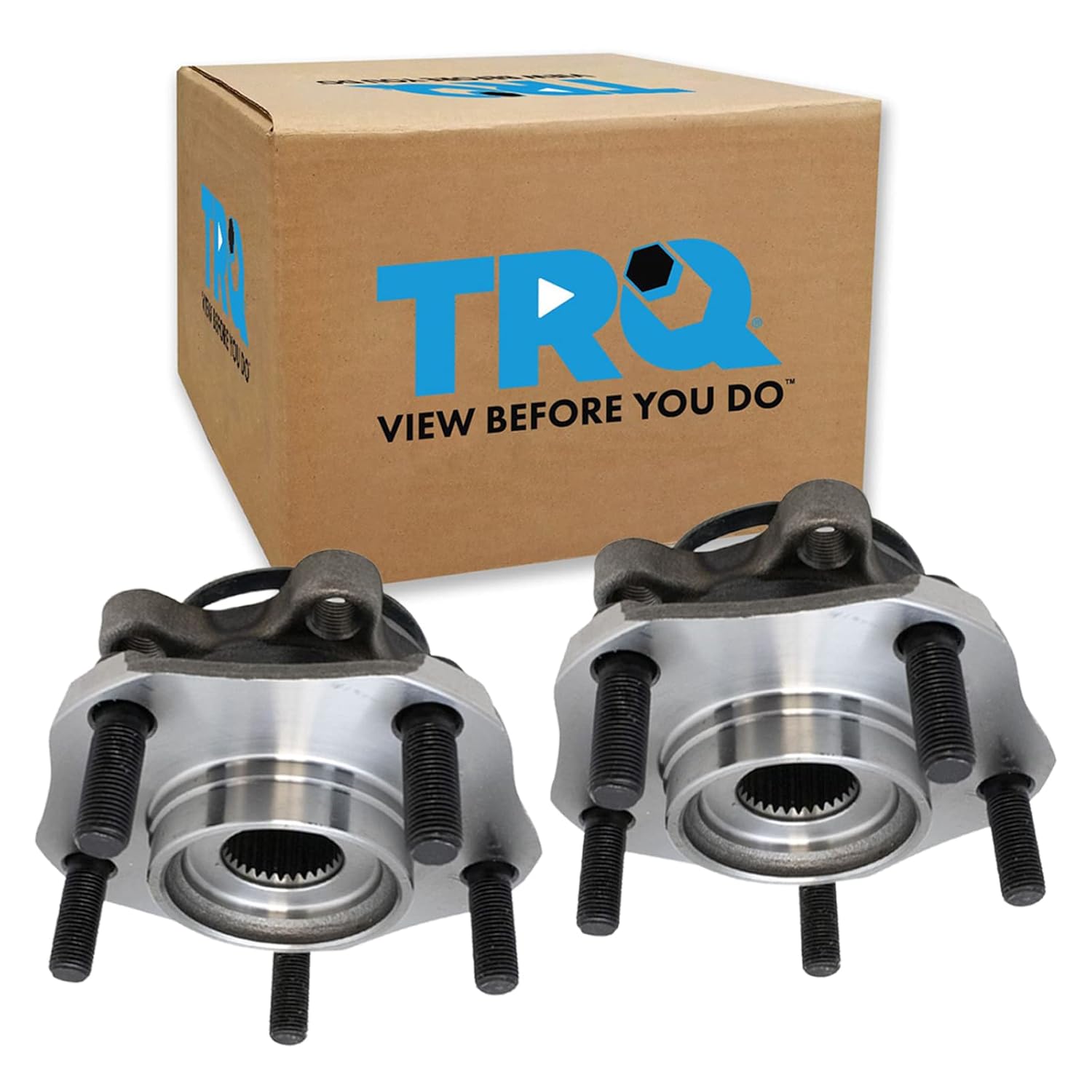 TRQ Front Wheel Bearing & Hub Assembly Set for Chevrolet & Nissan