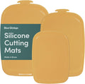 Blue Ginkgo Yellow Silicone Cutting Boards Set of 3 - Double-Sided