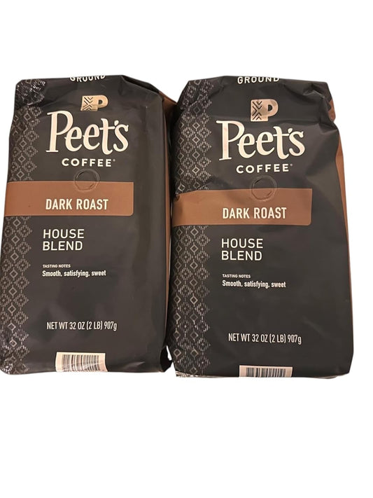 Peets Dark Roast House Blend 2-pack - Rich Flavor Boost