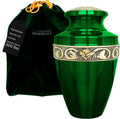 Trupoint Memorials Extra Large Urn for Ashes - Grecian Green