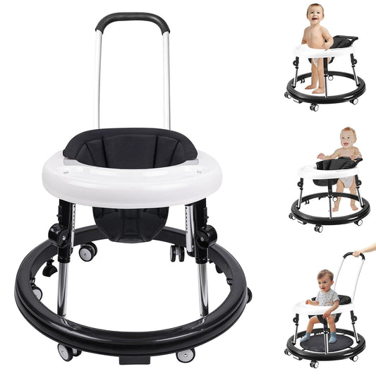 Qizhi-Bear 3-in-1 Foldable Baby Walker: Safe & Adjustable