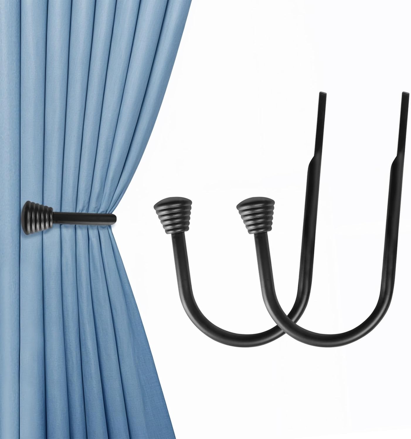 Black Curtain Holdbacks - Elegant Drapery Decor
