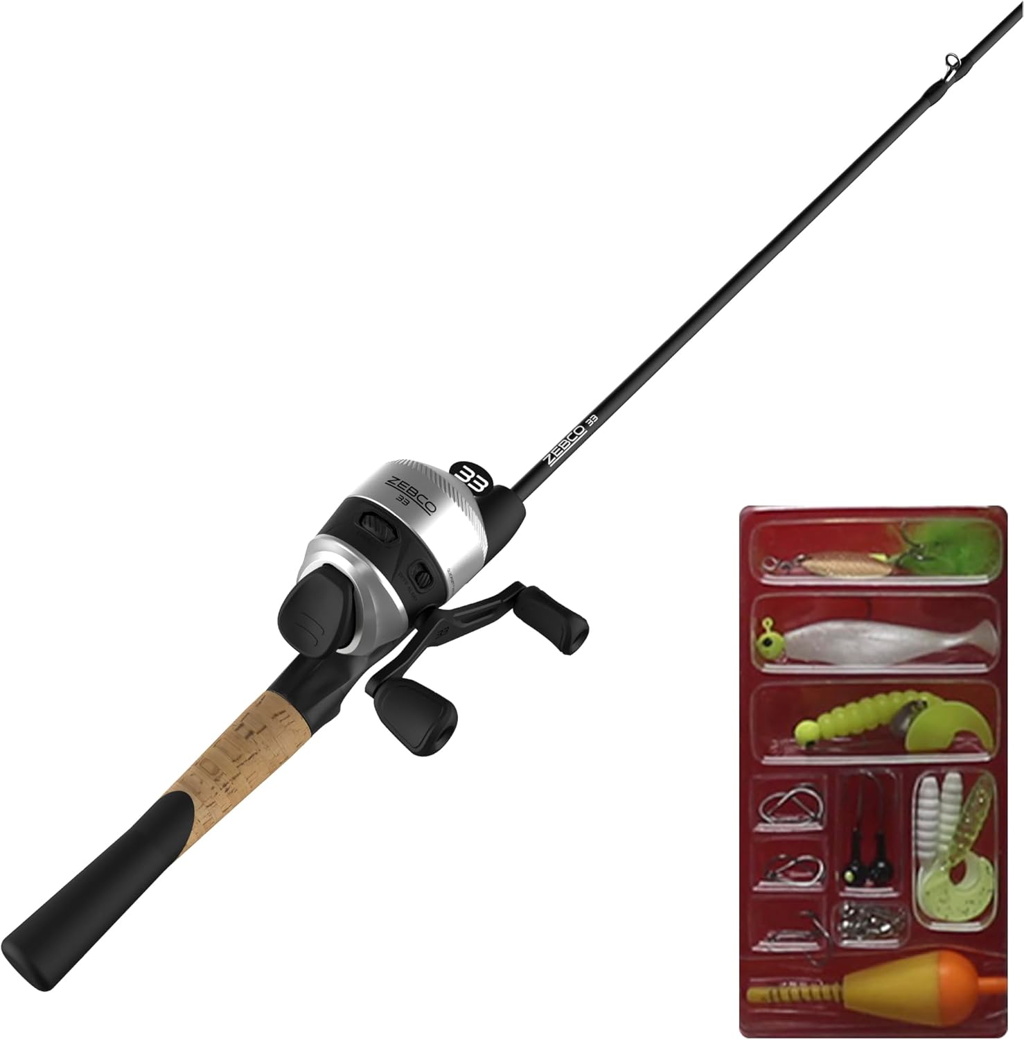 Zebco 33 Spincast Combo: Durable 5'6'' Rod, Bite Alert