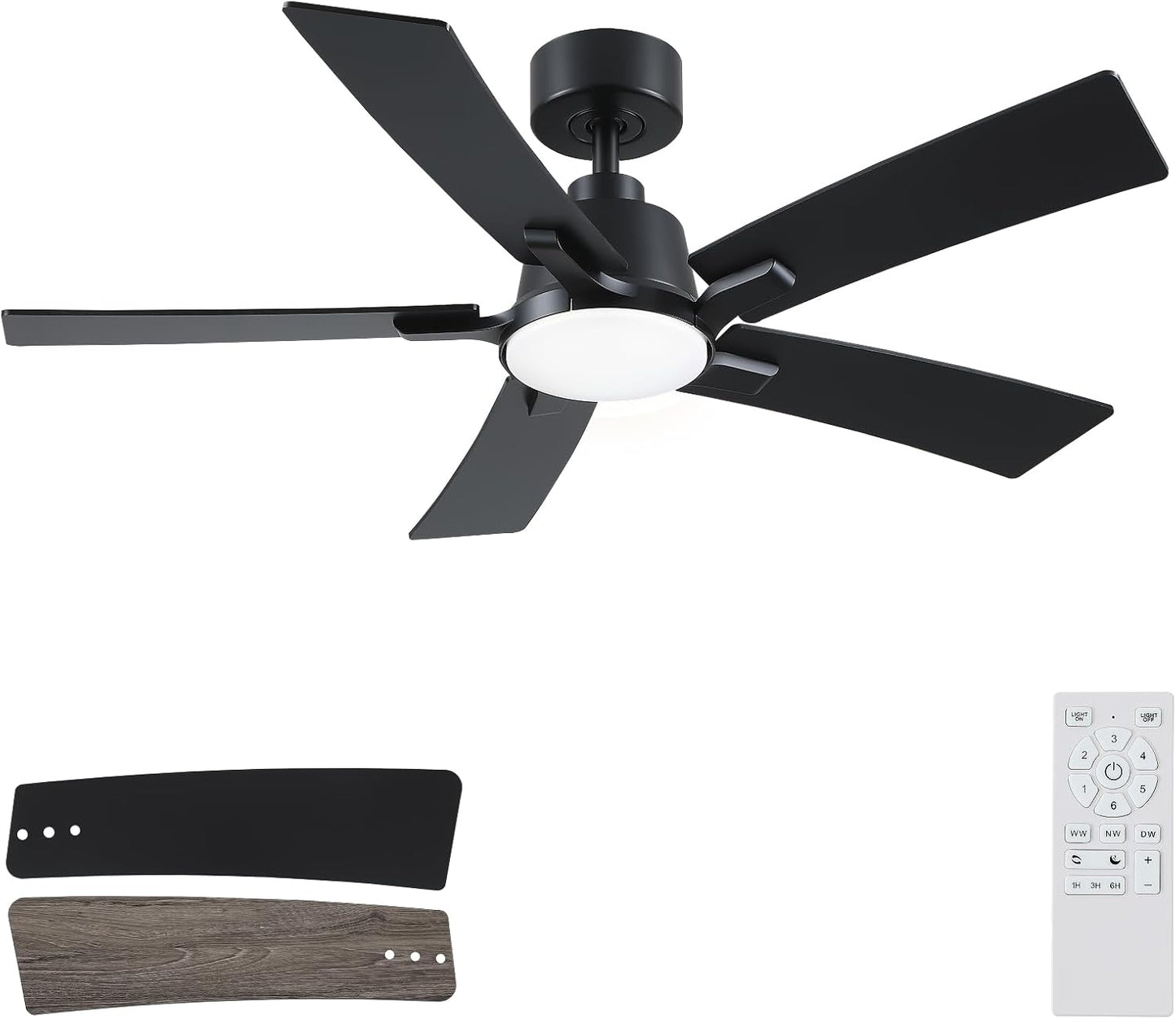 46 Inch Ceiling Fan with Lights and Remote for Modern Spaces