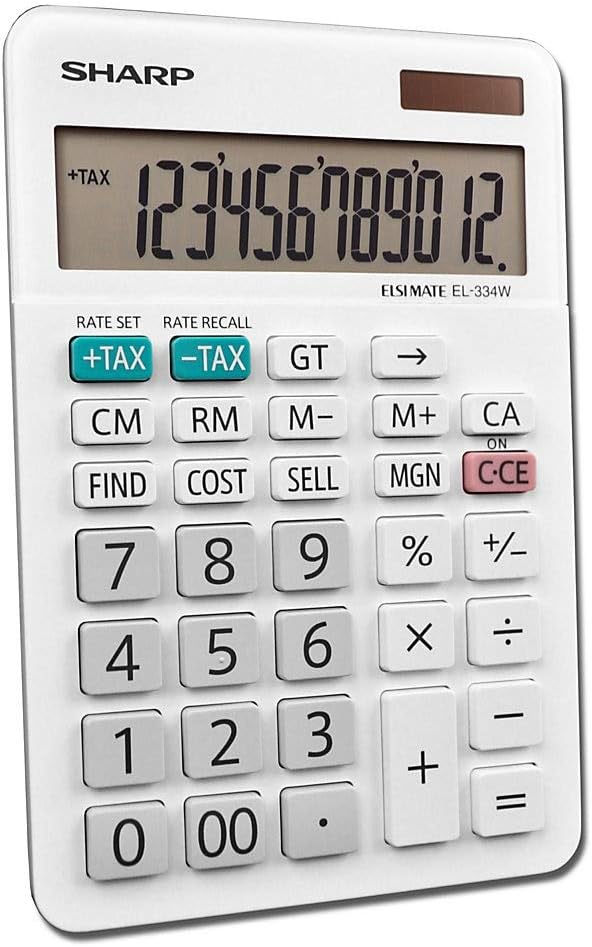 Sharp Business Calculator: Efficient White Design