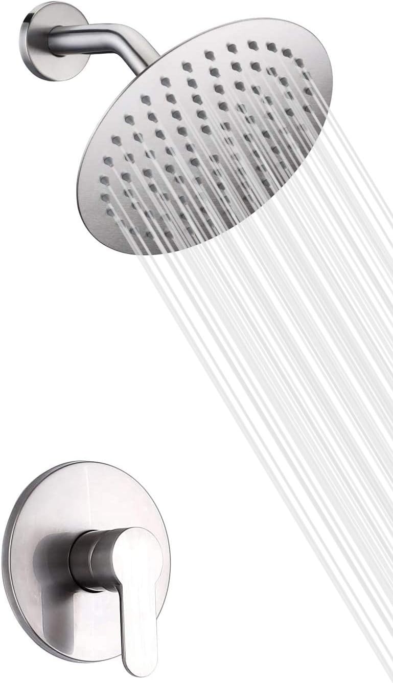 Sumerain Shower Faucet Brushed Nickel with Solid Brass Valve