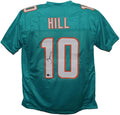 Tyreek Hill Autographed Pro Style Teal XL Jersey - Signed Collectible
