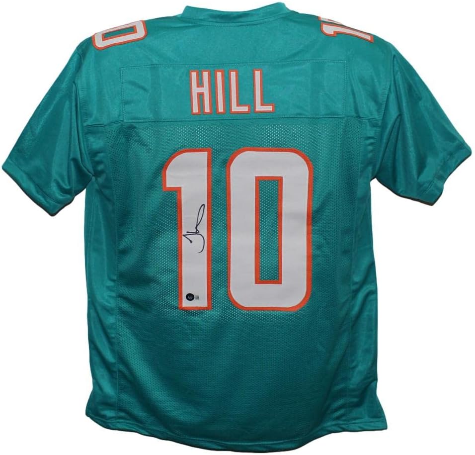 Tyreek Hill Autographed Pro Style Teal XL Jersey for Fans
