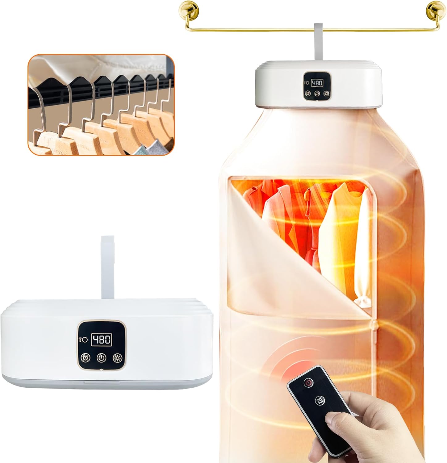 Remote Control Mini Clothes Dryer - Compact & Portable