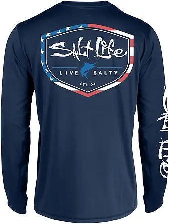 Salt Life Men's Stand Up Long Sleeve Lightweight Performance Shirt