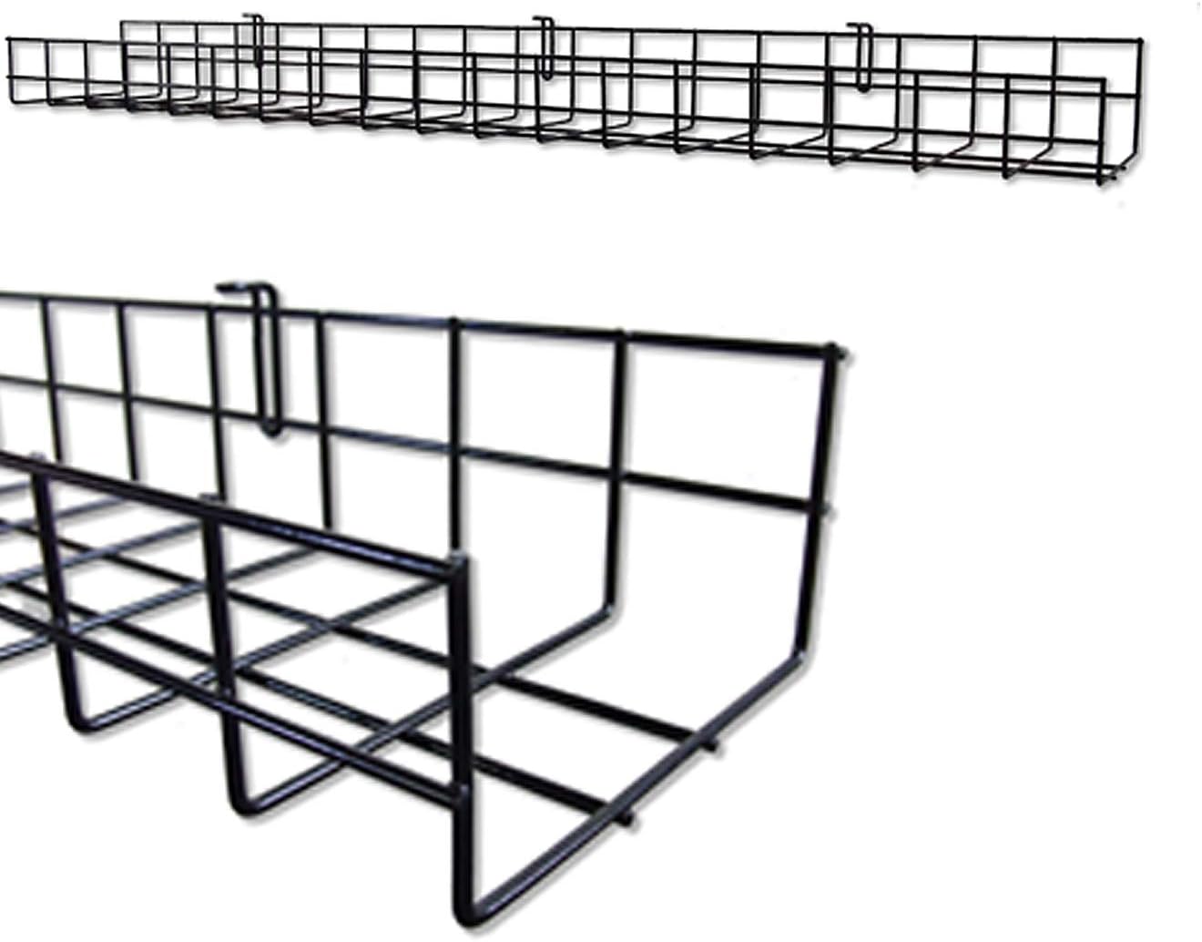 36 Cable Organizer Tray | Hide Cords Under Desk | Heavy Duty Steel