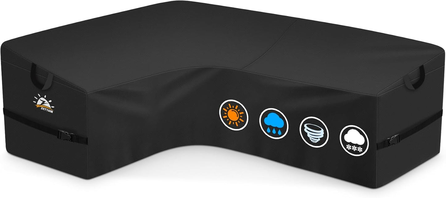 Zettum Outdoor L-Shaped Sectional Cover for 4-Seater Sofa