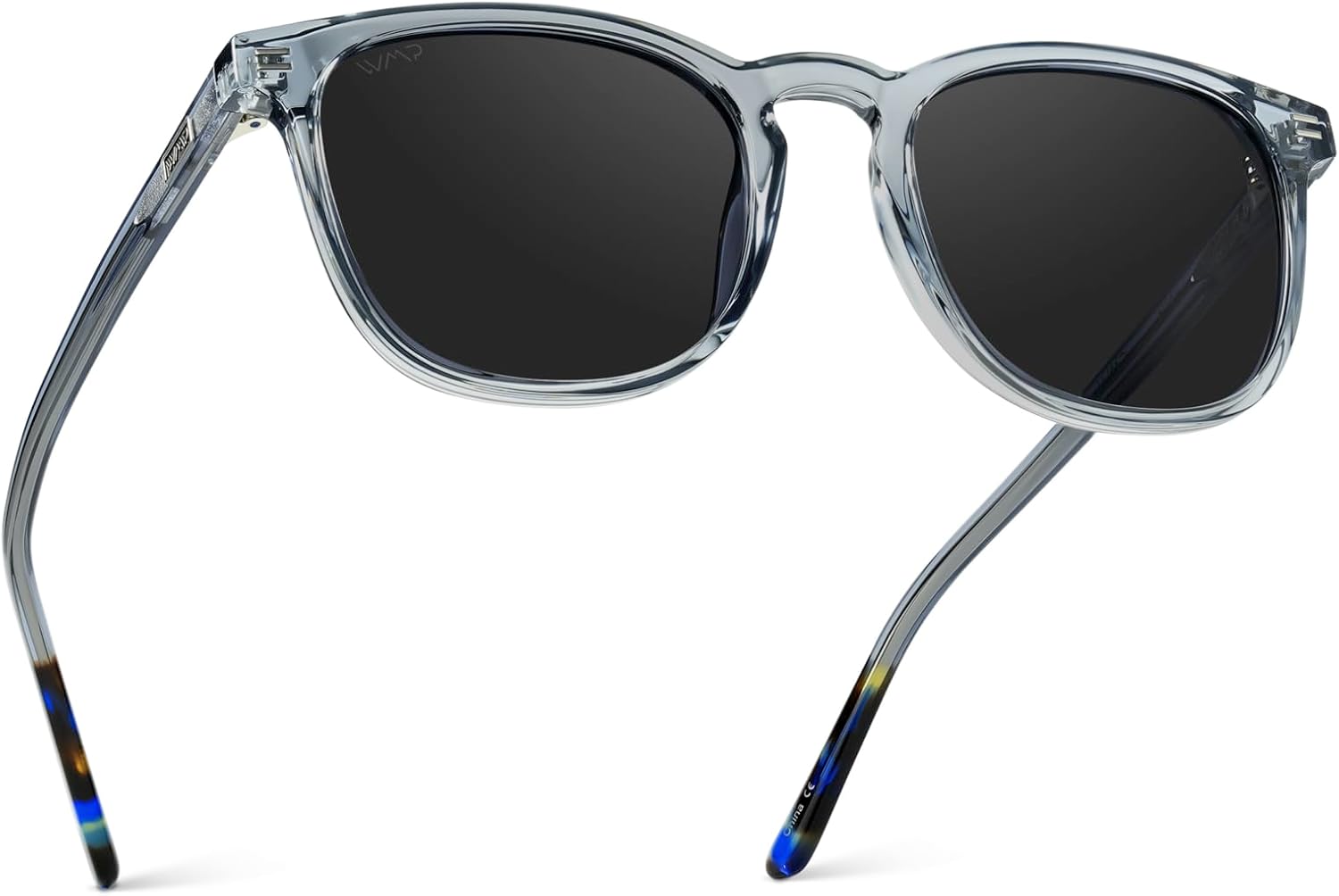 WMP Eyewear Men's Polarized Modern Rounded Square Sunglasses