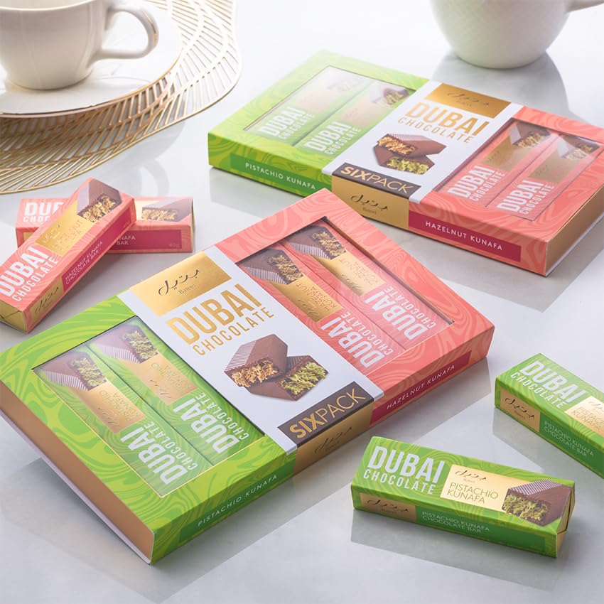 Bateel Dubai Chocolate Gift Set with Pistachio & Hazelnut Bars