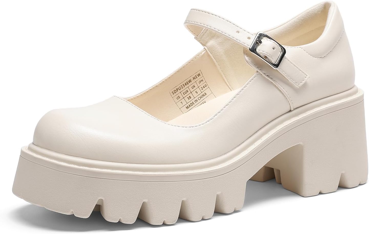 DREAM PAIRS Women's Chunky Platform Mary Janes for Stylish Comfort