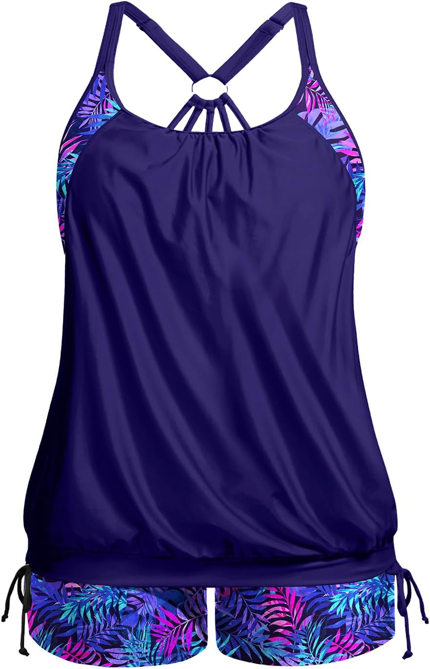 Plus Size Tankini Swimsuits for Women with Tummy Control