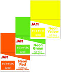 JAM PAPER Half Page Shipping Labels 5.5 x 8.5 in - Assorted Neon
