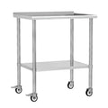 Stainless Steel Work Table with Wheels 24x36 in - Heavy-Duty Prep