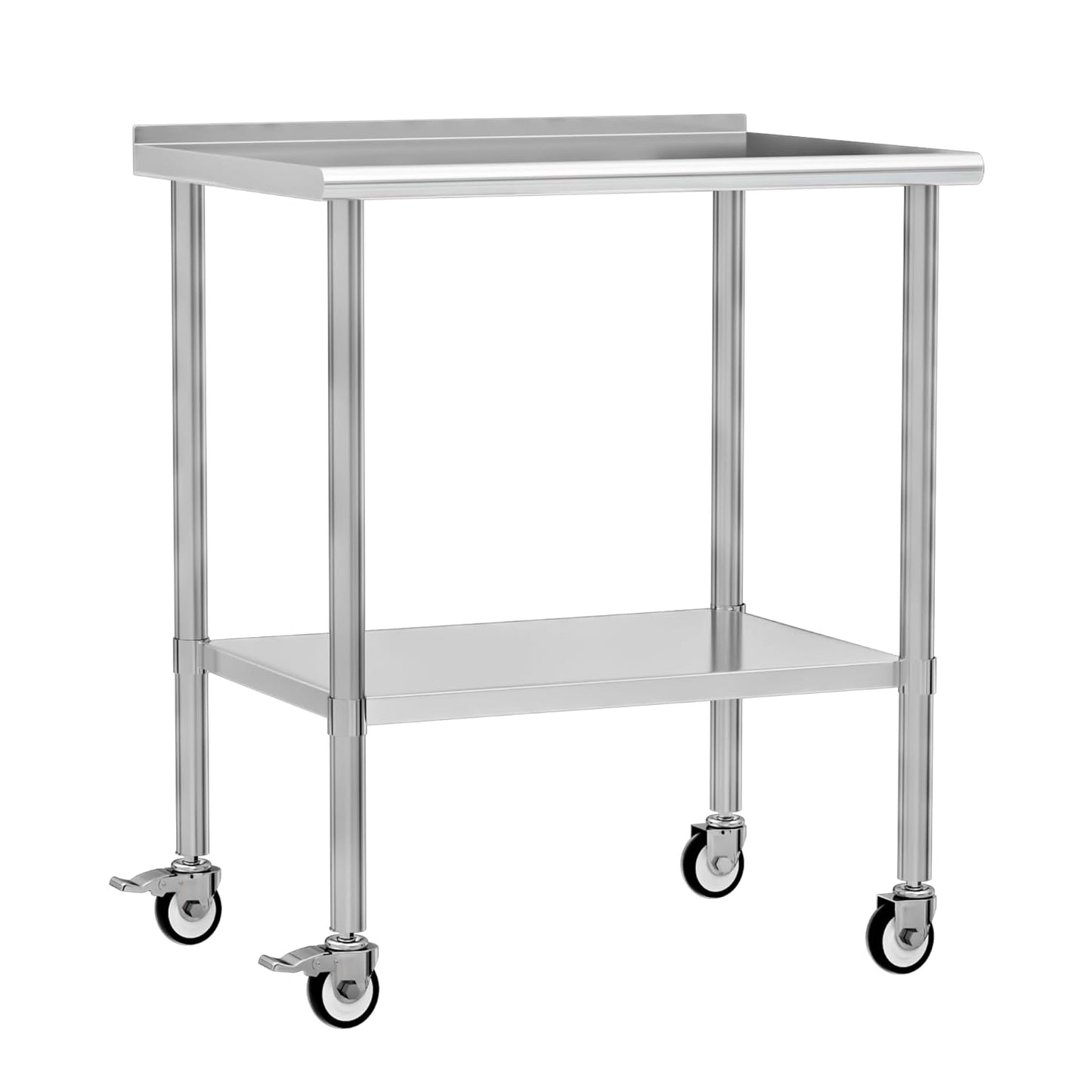 Stainless Steel Work Table with Wheels for Commercial Use