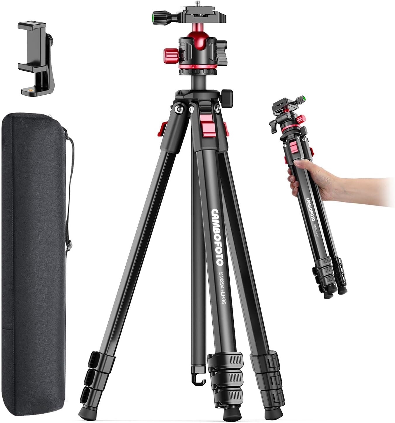 68 Inch Lightweight Travel Camera Tripod for DSLR and SLR Use