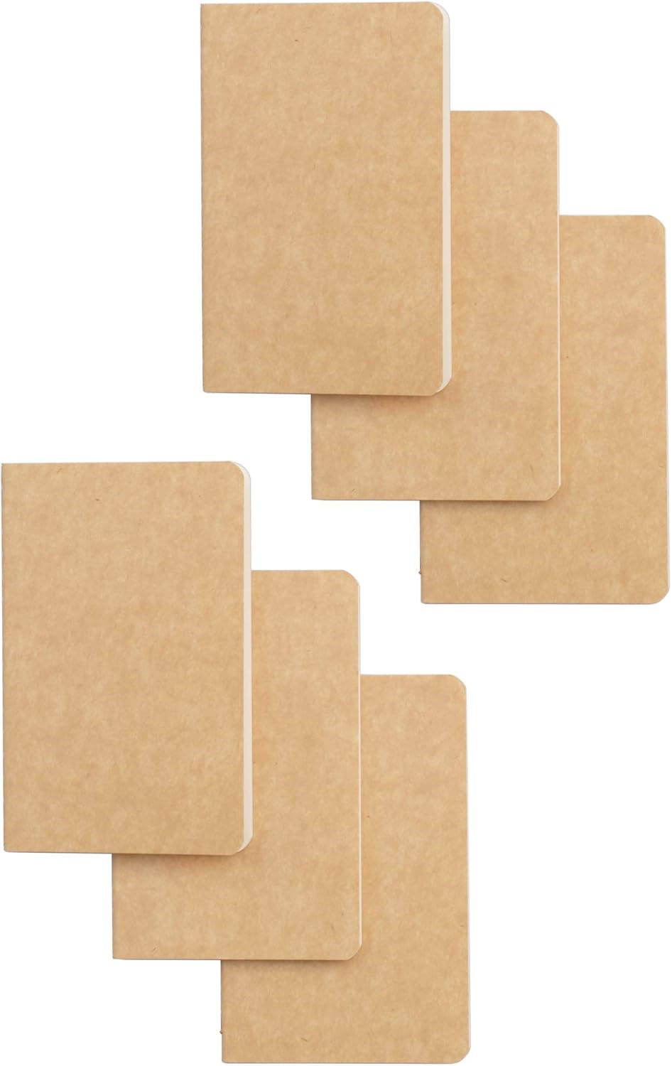 TWONE Kraft Brown Pocket Notebooks - Compact & Portable