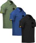 ZITY 3 Pack Men's Polo Tops Short Sleeve for Sporty and Casual Looks