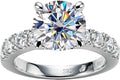 4.3cttw Moissanite Engagement Ring for Women - D Color Round