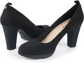 Women's Chunky Heel Pumps 3.34in Platform - Comfortable Office Dress
