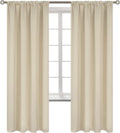 Beige Room Darkening Curtains 72 in - Thermal Insulated Blackout