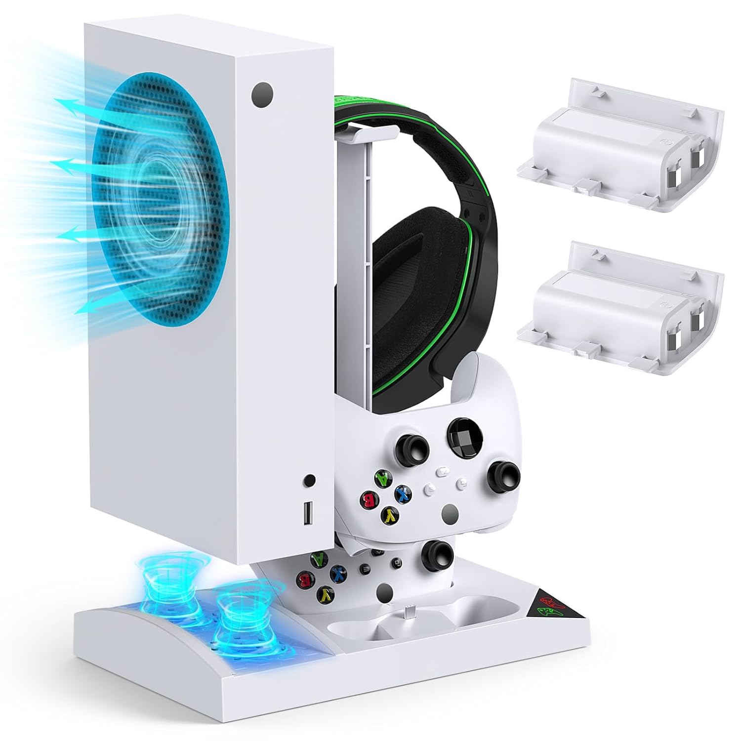 Charger Stand Cooling Fan for Xbox Series S Console and Controllers