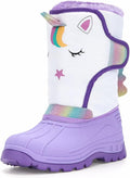 Toddler Warm Boots Girls Winter Snow Boots Waterproof - Easy On