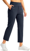 SANTINY Women's High Waisted 7/8 Stretch Ankle Pants - 3 Pockets