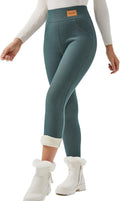 Women Sherpa Lined Leggings High Waist Fleece Thermal Warm