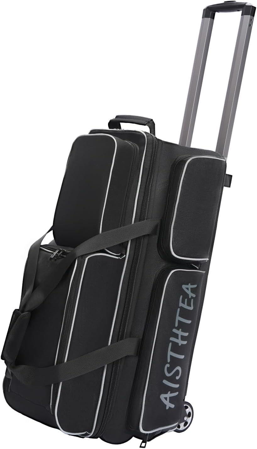Lightweight 2-3 Ball Bowling Bag with Wheels for Easy Transport