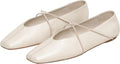 Women's Square Toe Ballet Flats Criss-Cross Straps
