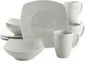 Gibson Home Amelia Court Porcelain Dinnerware Set, Service for 4