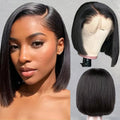 Bob Wig Human Hair 200 Density 13x4 HD Lace Front Bob 12in
