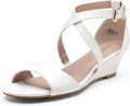 DREAM PAIRS Women's Low Wedge Sandals for Summer Style