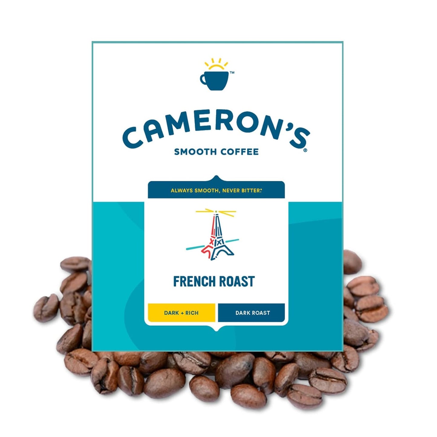 Cameron's Coffee French Roast Whole Bean Coffee, 4 Pound Bag
