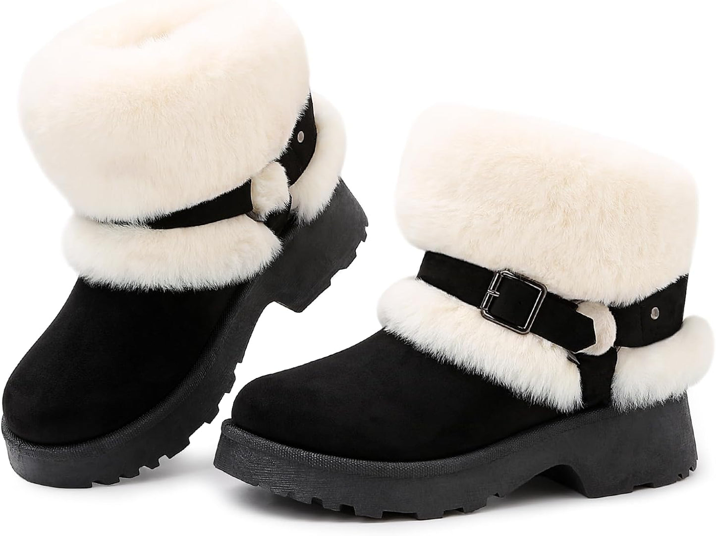 Platform Women's Ankle Winter Boot with Chunky Low Heel Style