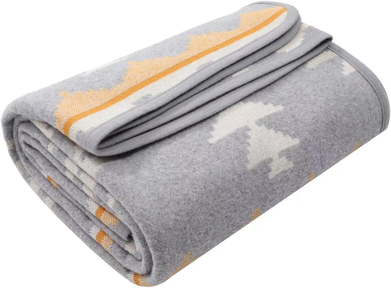 ACUSHLA Merino Wool Blanket - Warm Thick Washable Outdoor Throw