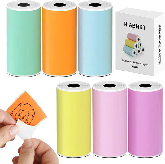 Colorful Mini Printer Sticker Paper Pack - M02/T02 Compatible
