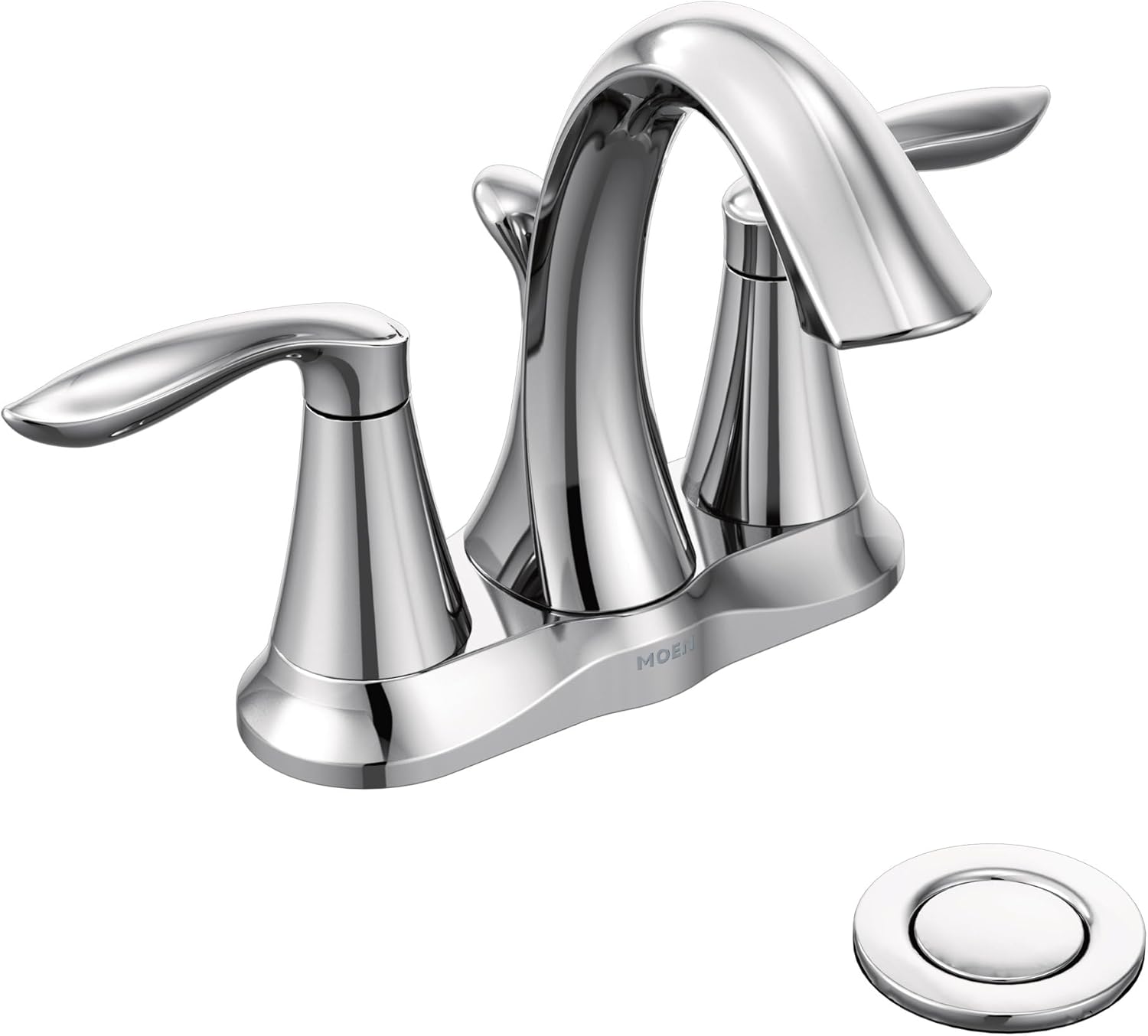 Moen Eva Chrome Two-Handle Bathroom Sink Faucet for Style