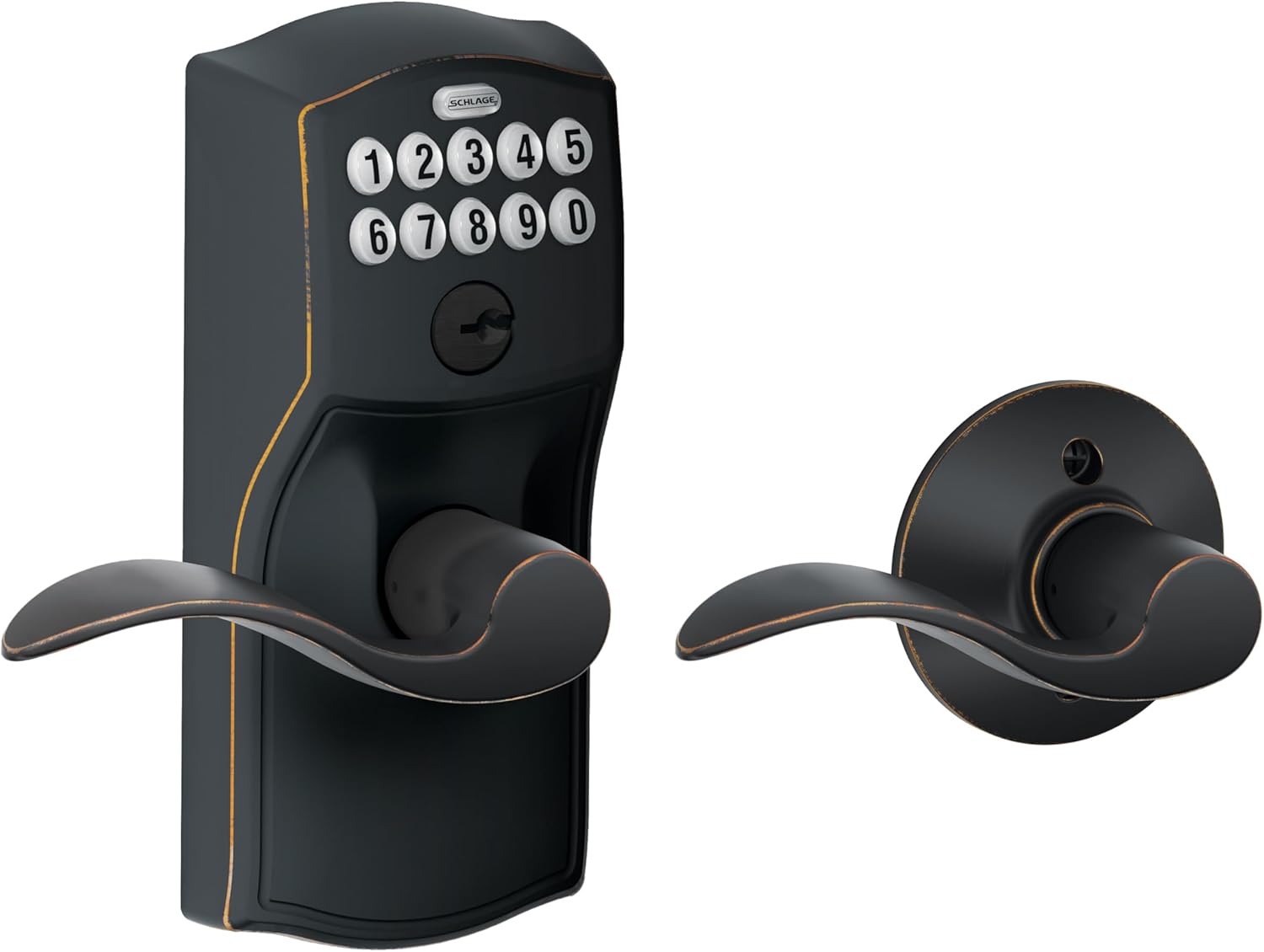Schlage FE575 CAM 716 ACC Keypad Lock with Auto-Lock Feature