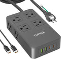 Power Strip Surge Protector with Multiple Outlets and 100W USB-C